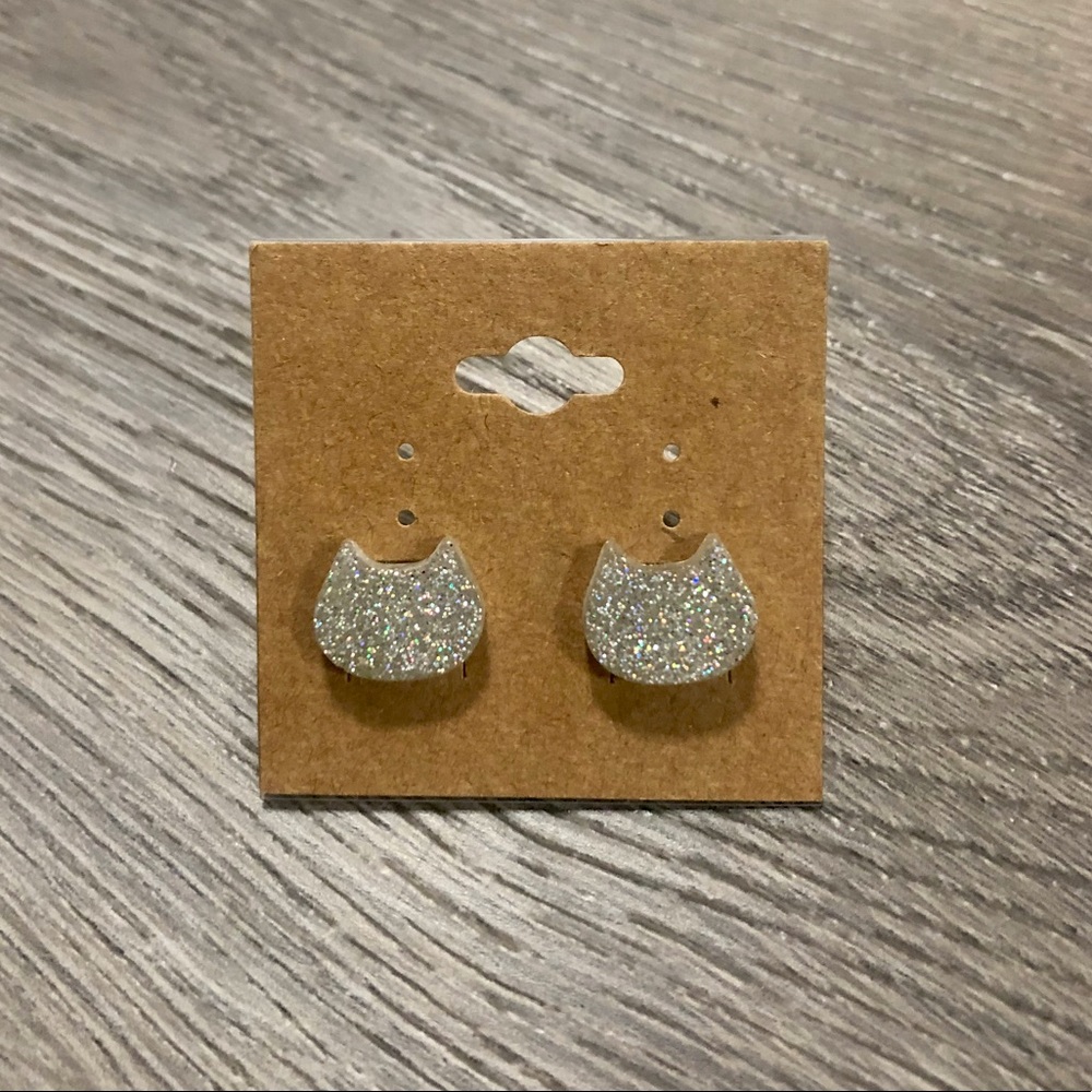 Sparkly Cat Earrings